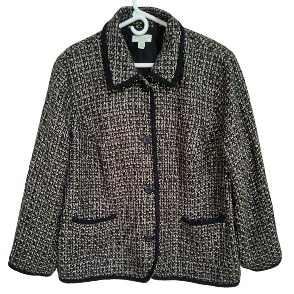 Appleseed's Women's Tweed Lined Jacket Size 22W